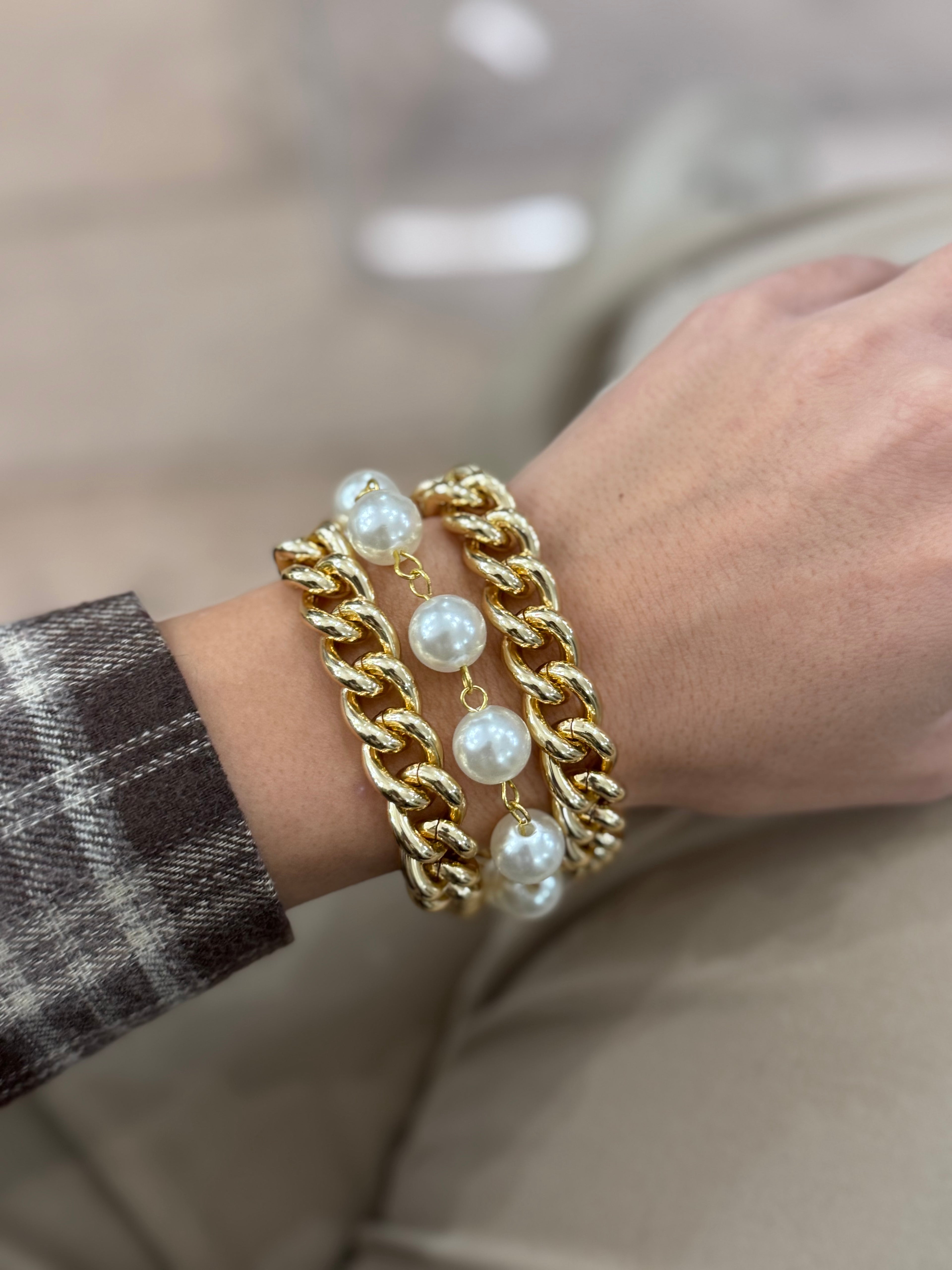 Braccia tre fili con perle