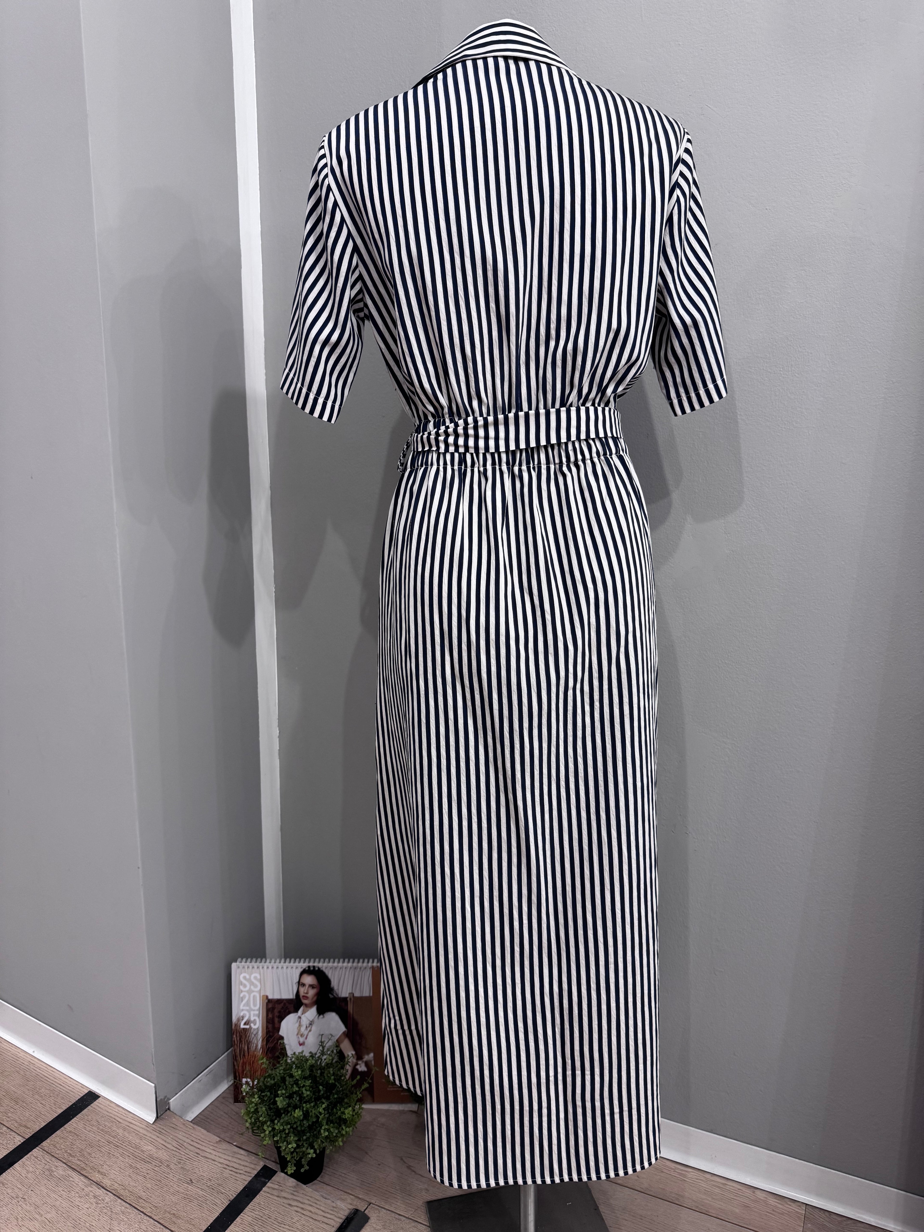 Chemisier a righe bianco e blu - NoMoreBrand