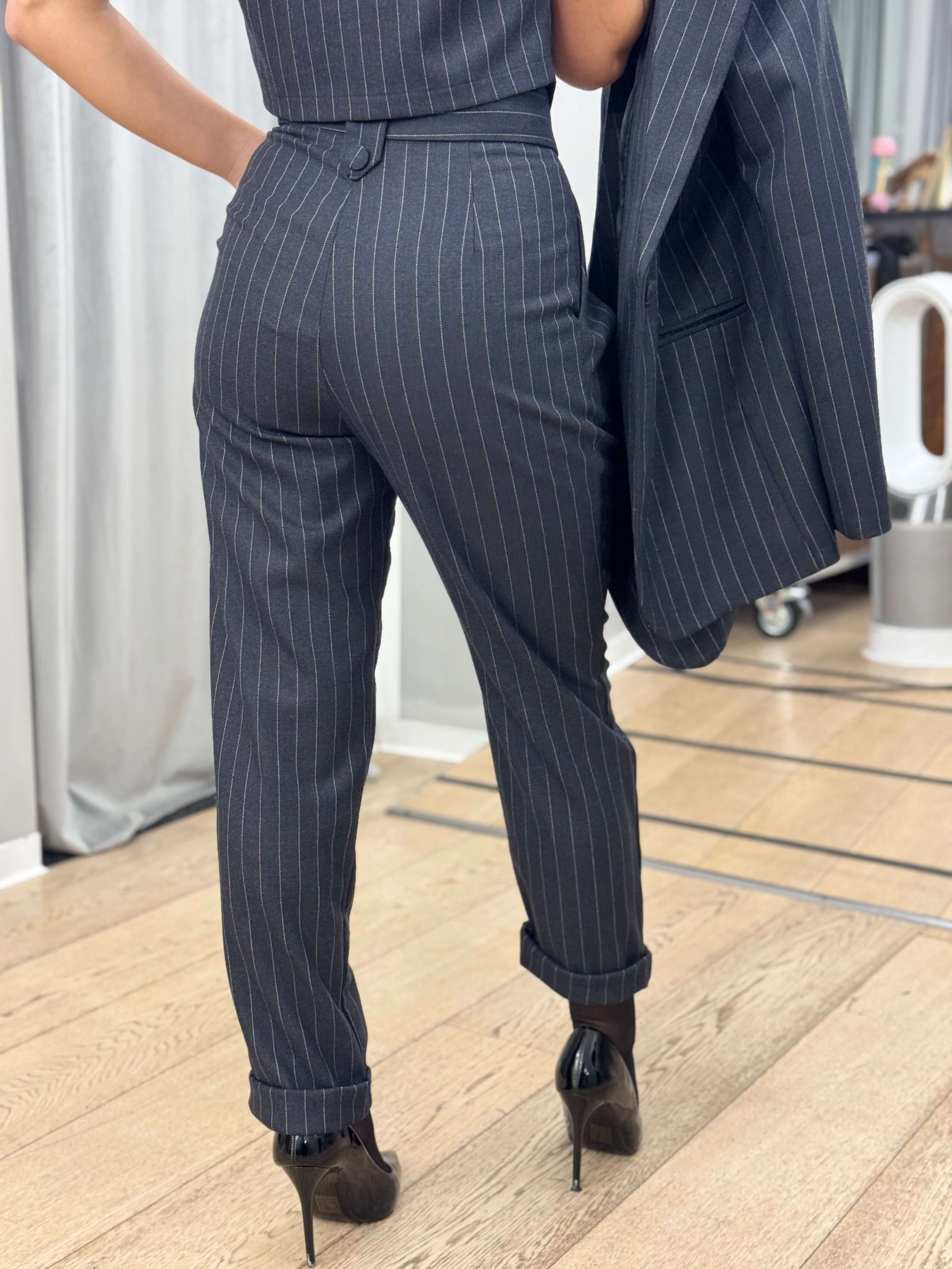 Pantalone gessato - NoMoreBrand