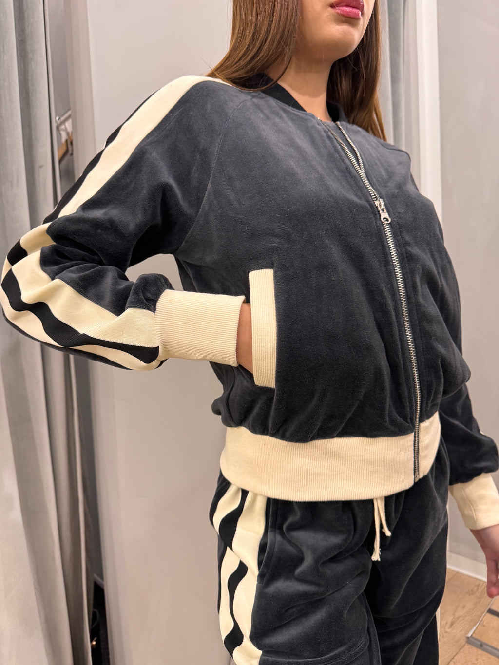 Felpa crop in ciniglia - NoMoreBrand