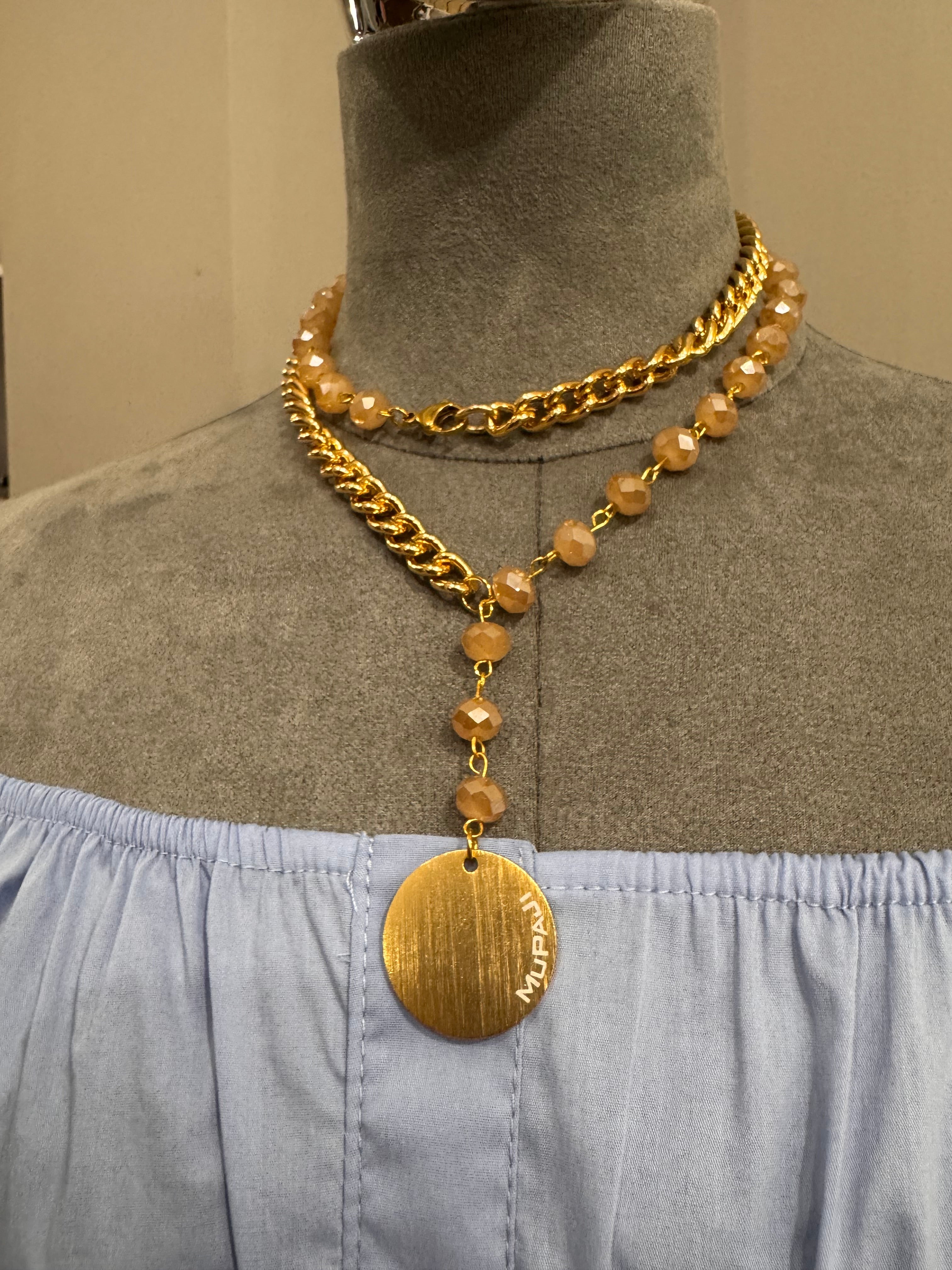 Collana lunga con cristalli MUPJI - NoMoreBrand