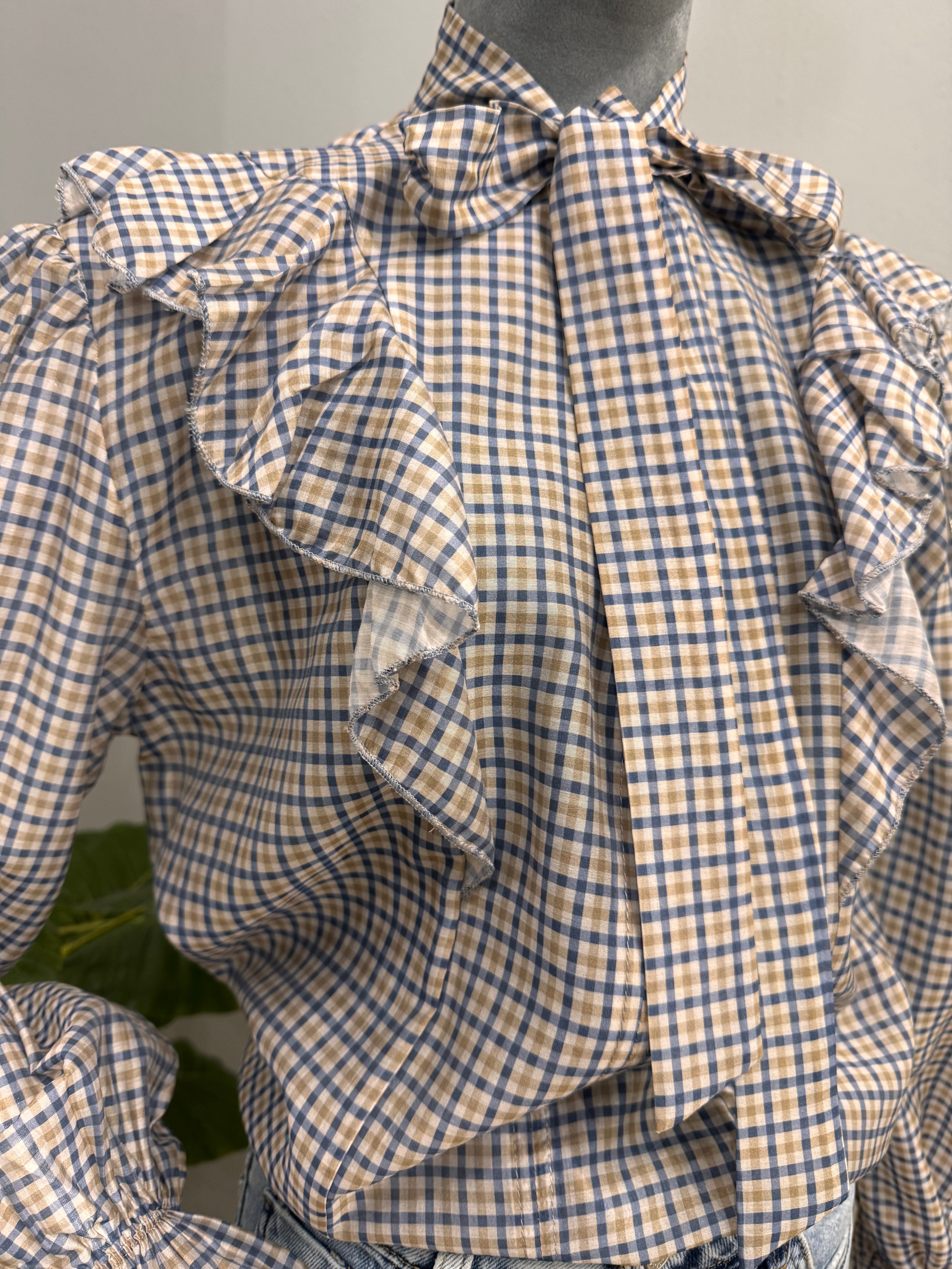 Camicia a quadri con fiocco - NoMoreBrand