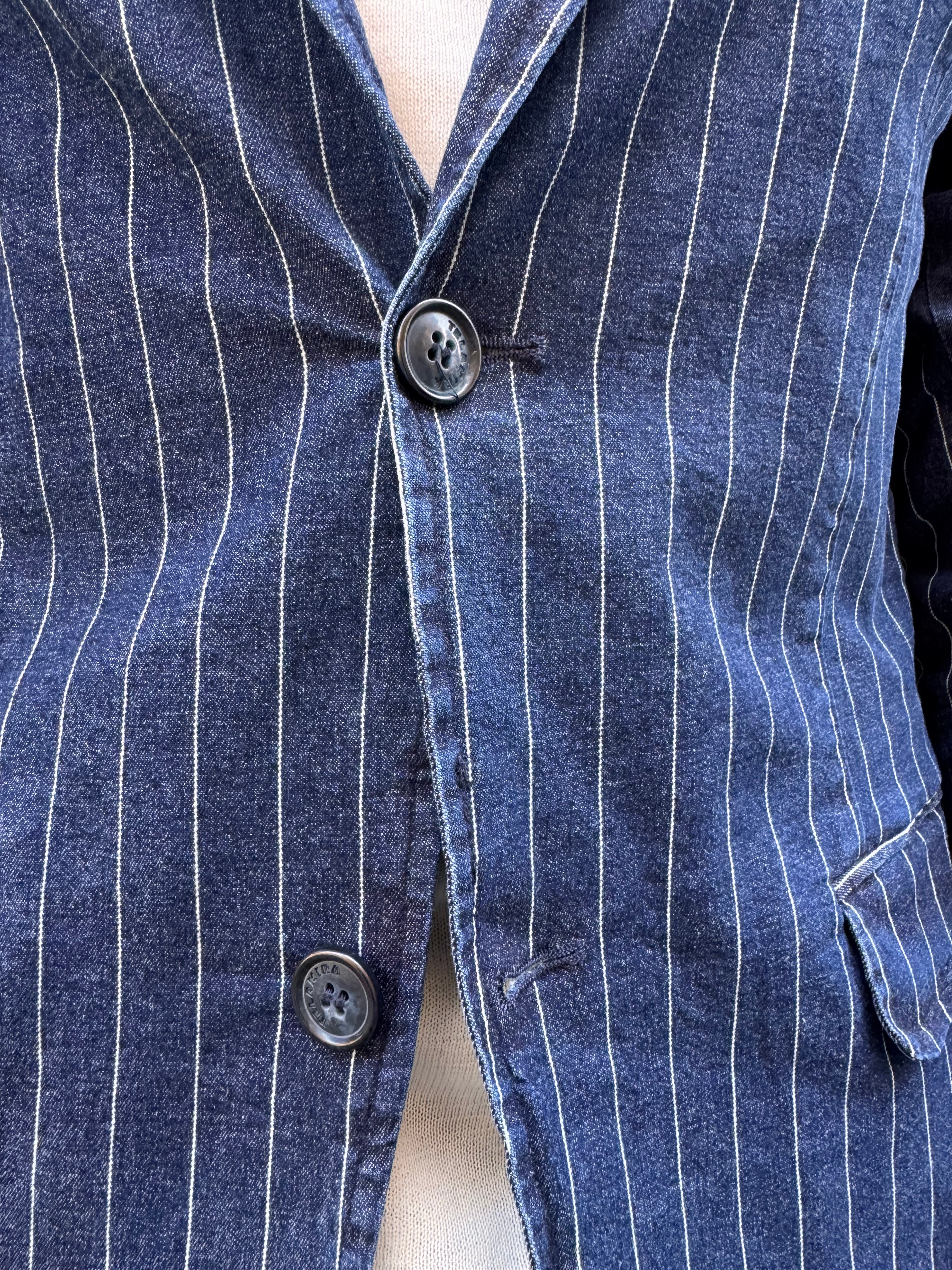 Giacca gessata in denim - NoMoreBrand