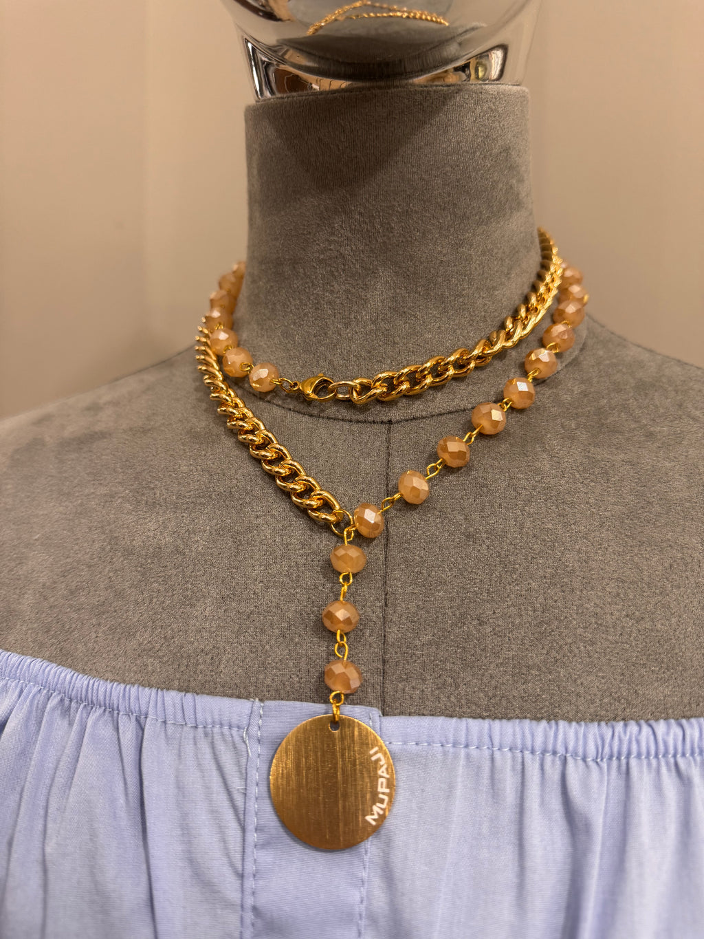 Collana lunga con cristalli MUPJI - NoMoreBrand