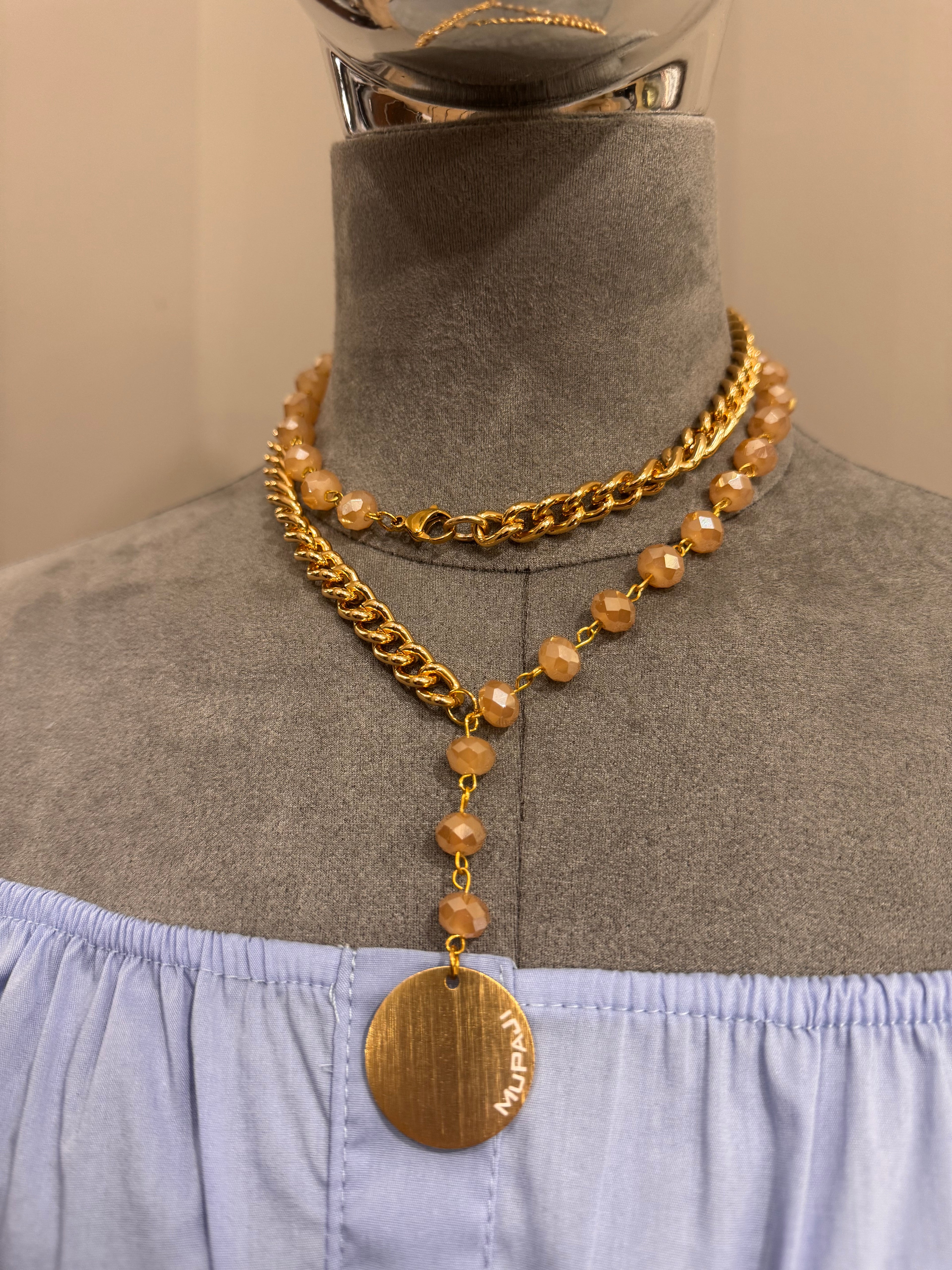 Collana lunga con cristalli MUPJI - NoMoreBrand