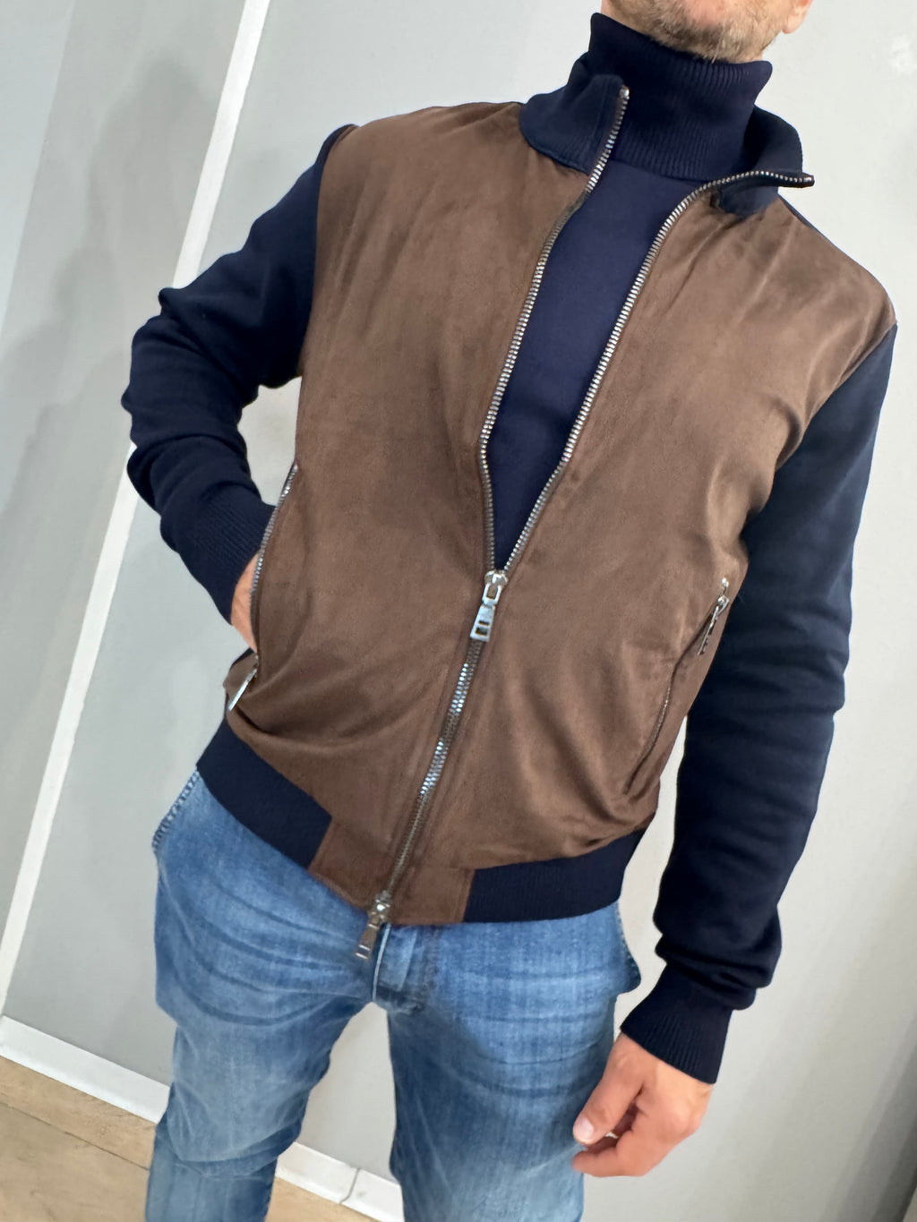 Giacca doppio materiale - NoMoreBrand