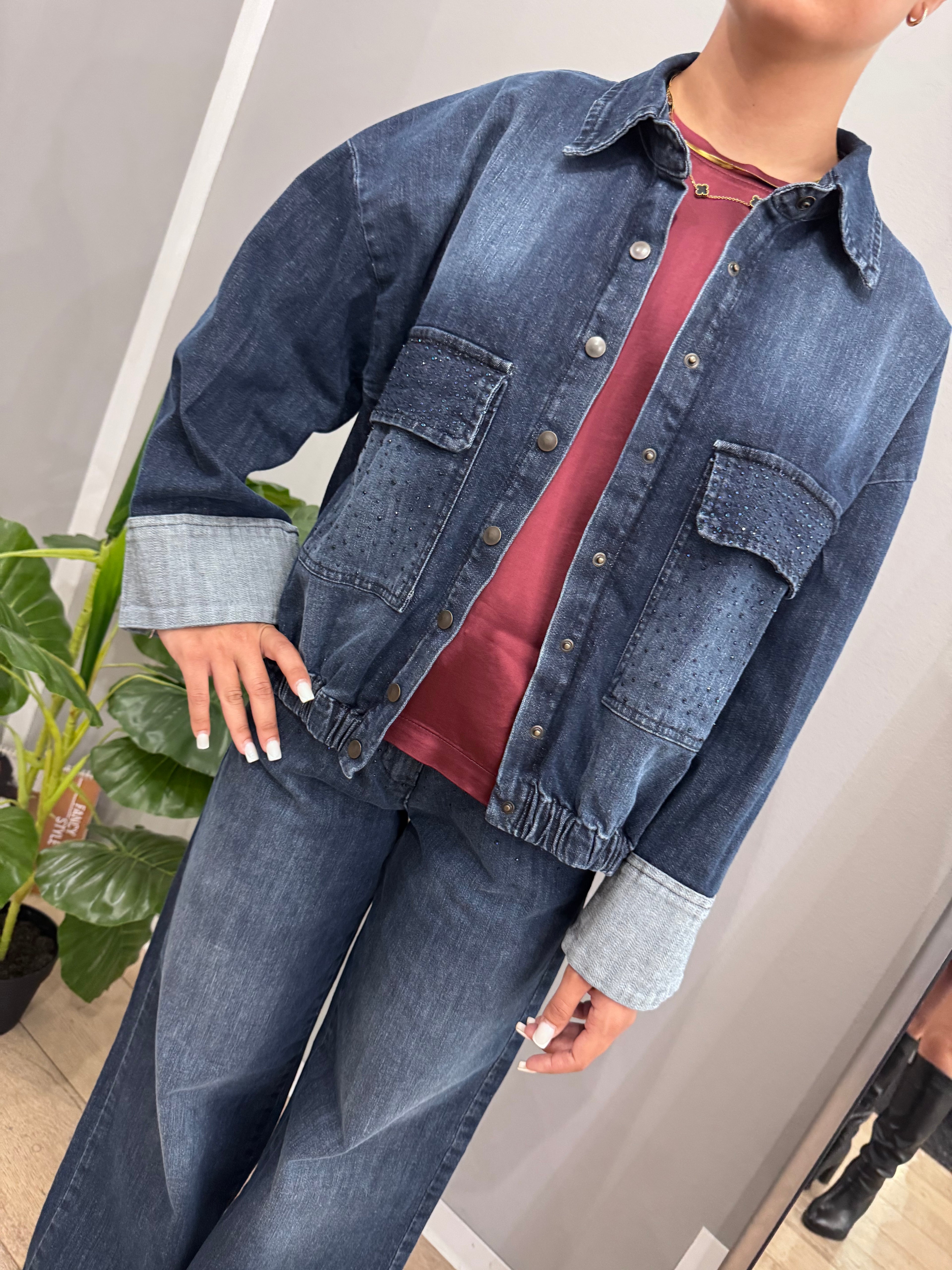 Bomber in Denim - NoMoreBrand