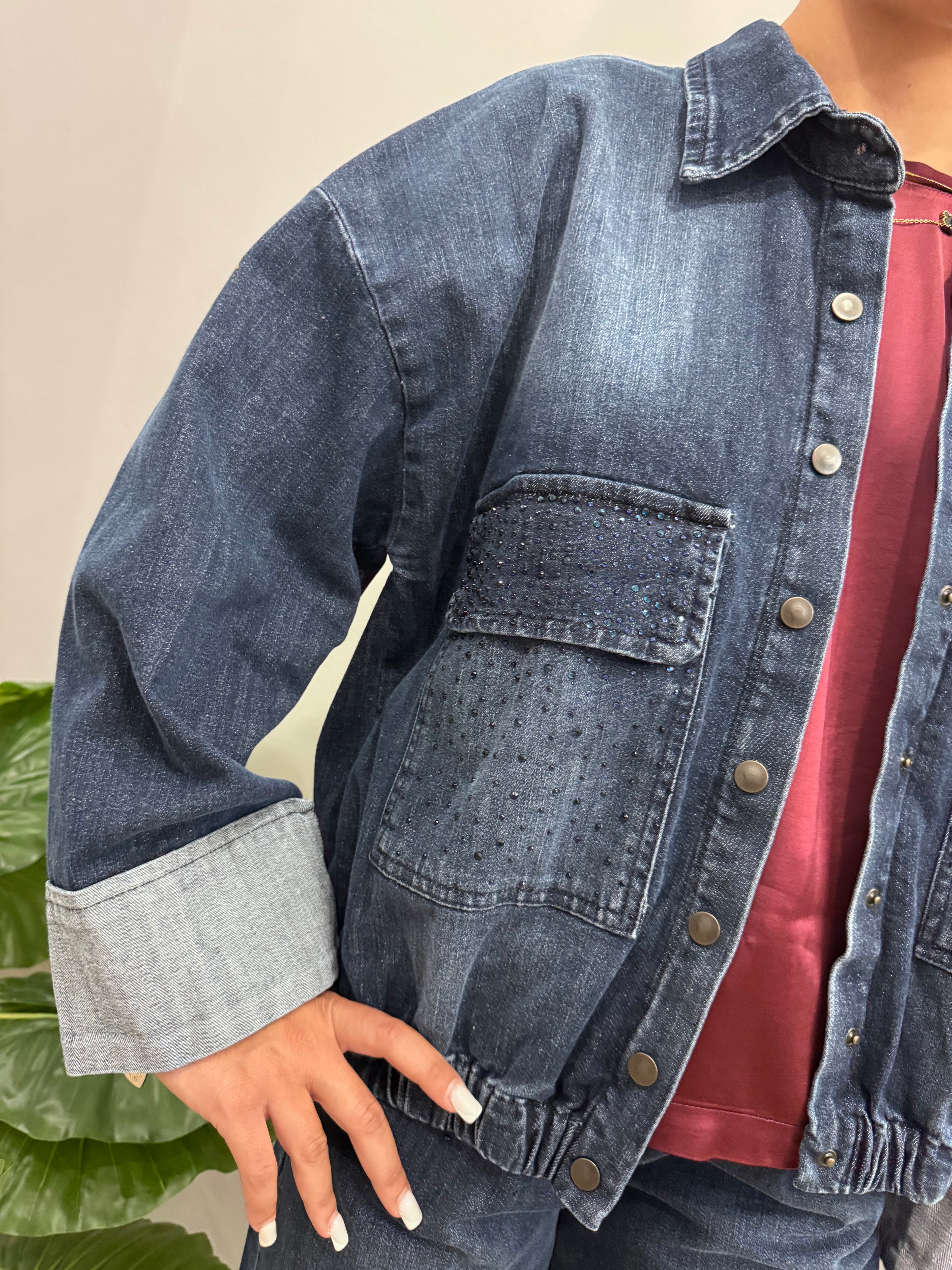 Bomber in Denim - NoMoreBrand