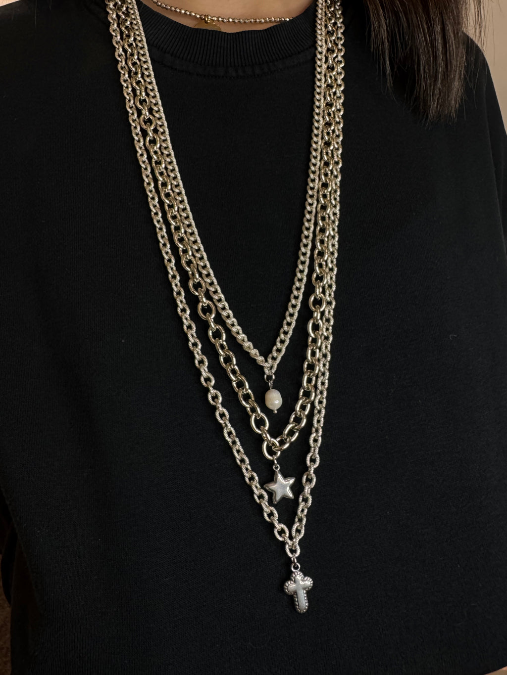 Collana lunga tre fili MUPAJI - NoMoreBrand