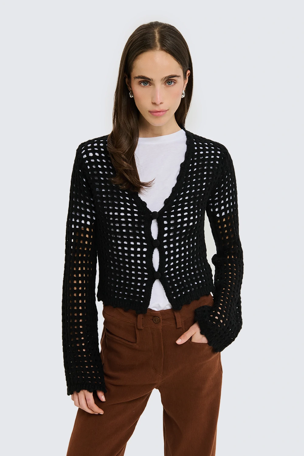 Cardigan a rete - NoMoreBrand