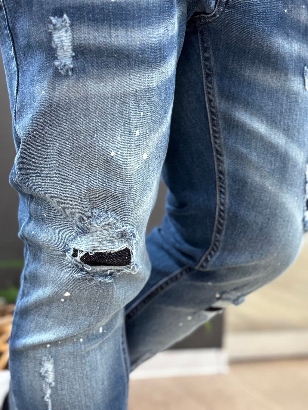 Denim con schizzi - NoMoreBrand