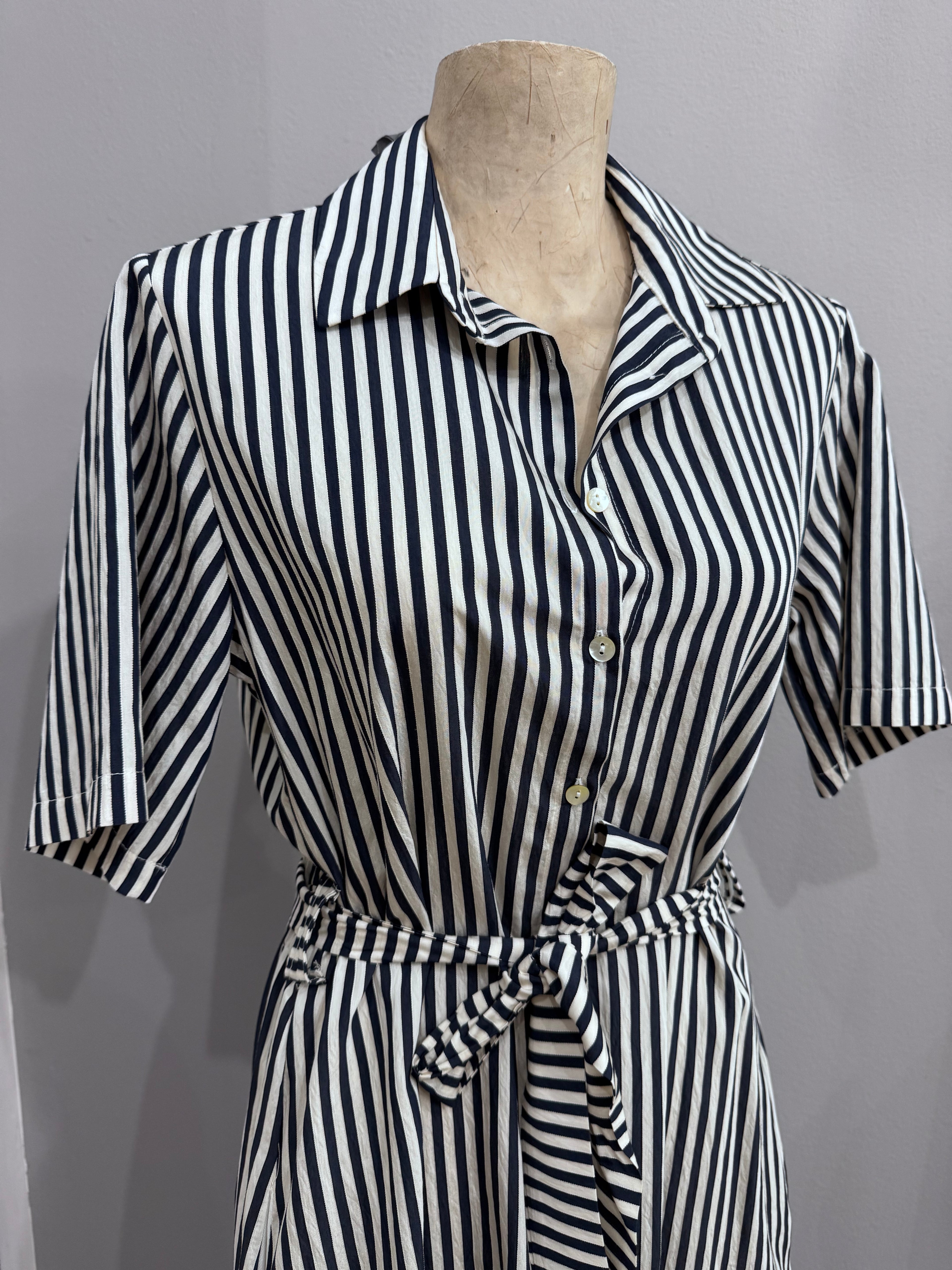 Chemisier a righe bianco e blu - NoMoreBrand