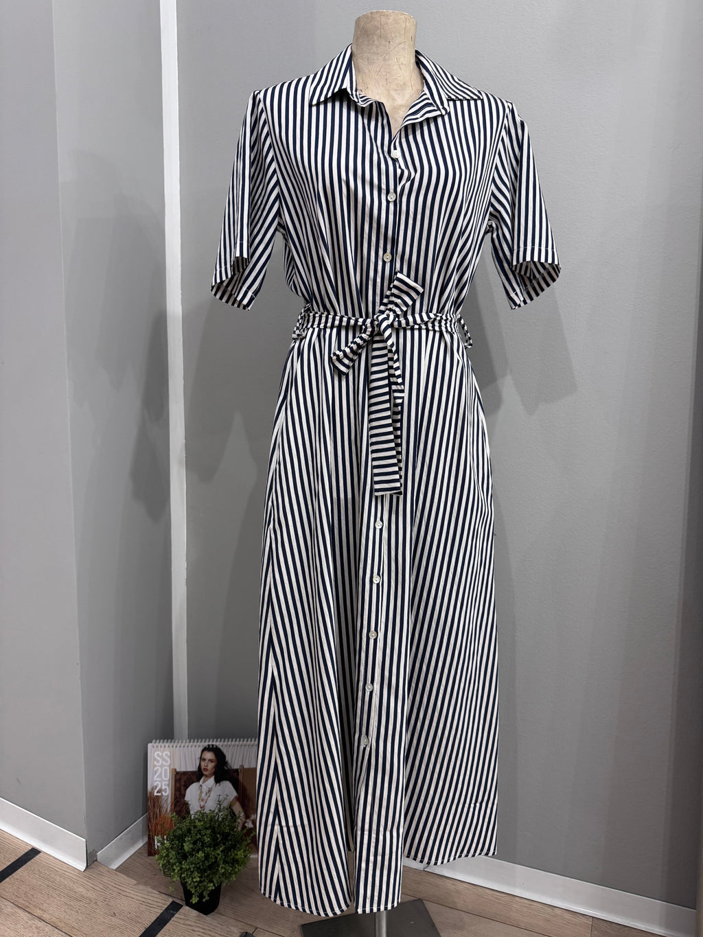 Chemisier a righe bianco e blu - NoMoreBrand