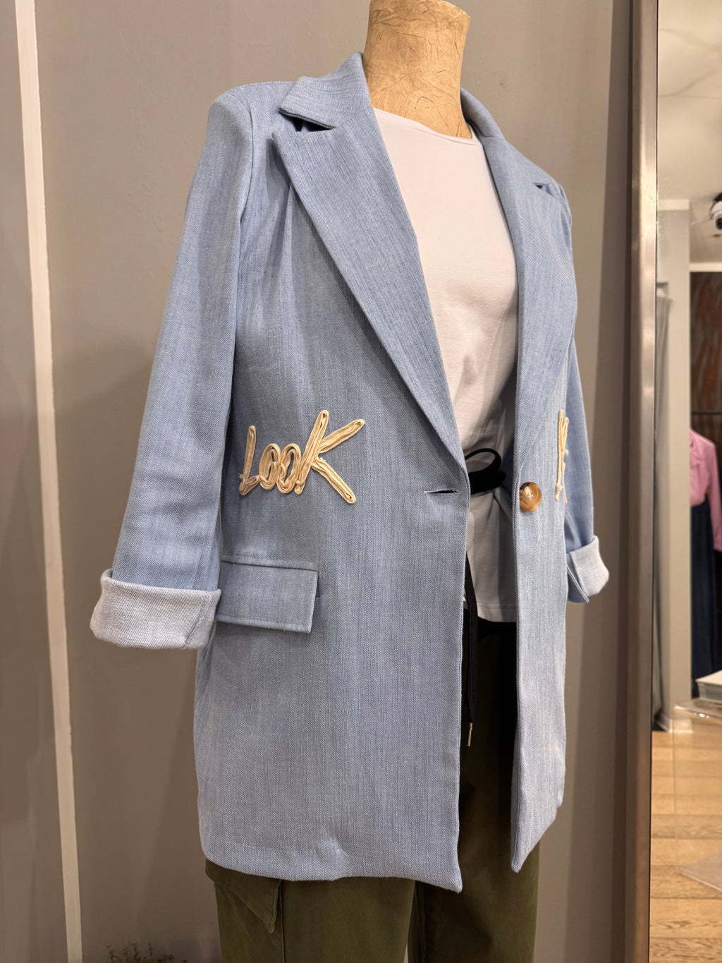 Giacca in cotone con scritta - NoMoreBrand