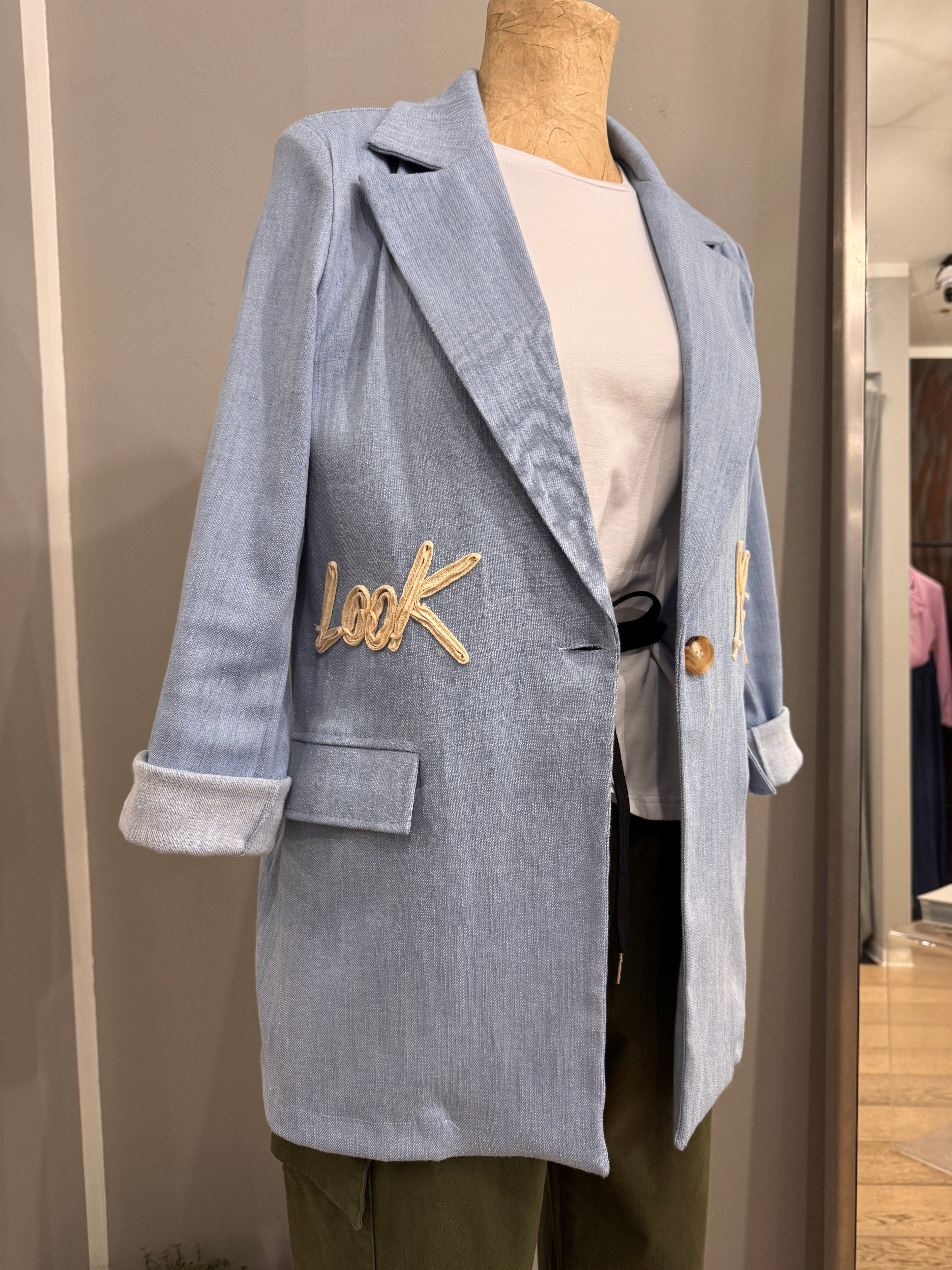 Giacca in cotone con scritta - NoMoreBrand