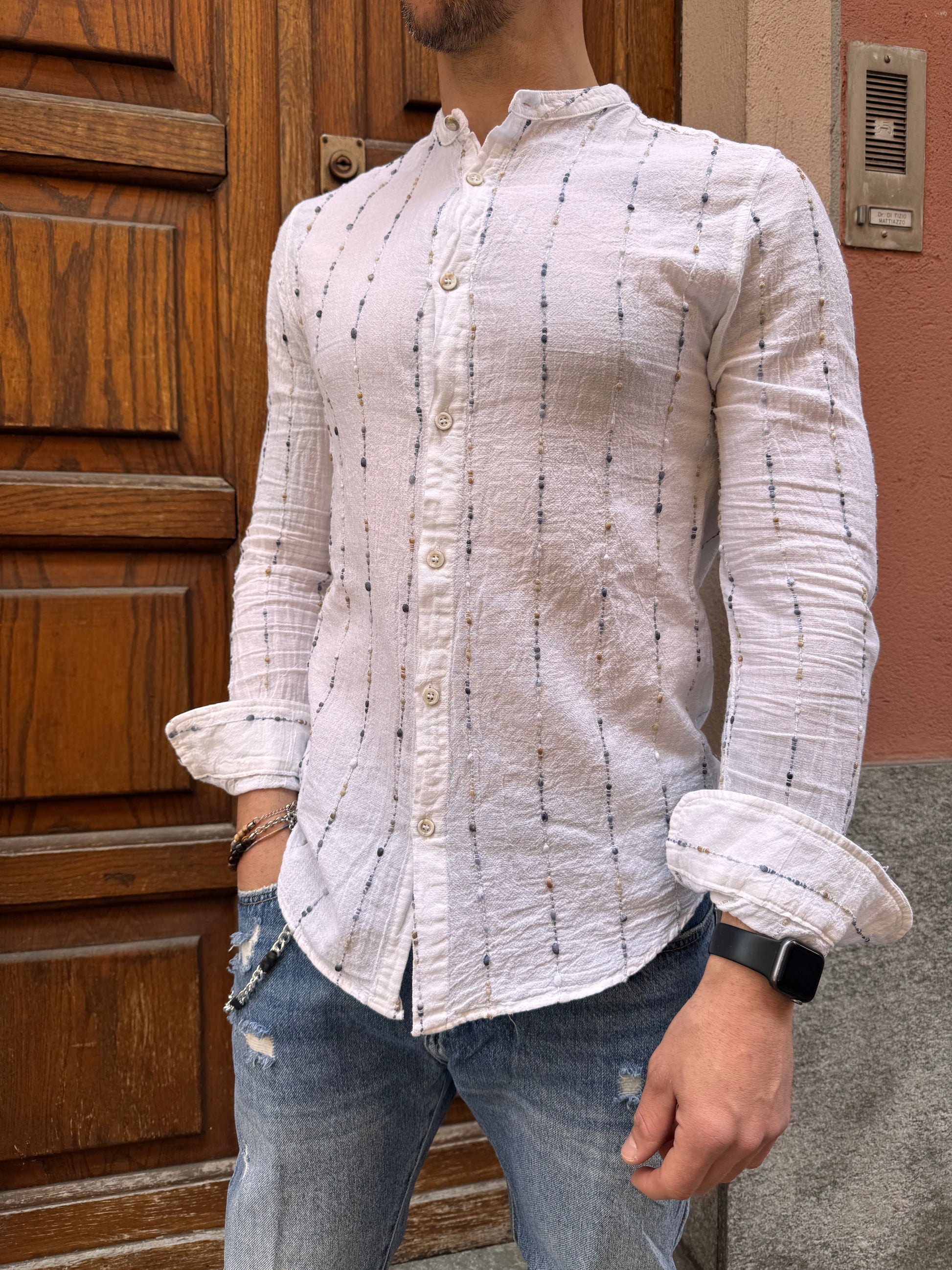 Camicia in cotone alla coreana - NoMoreBrand