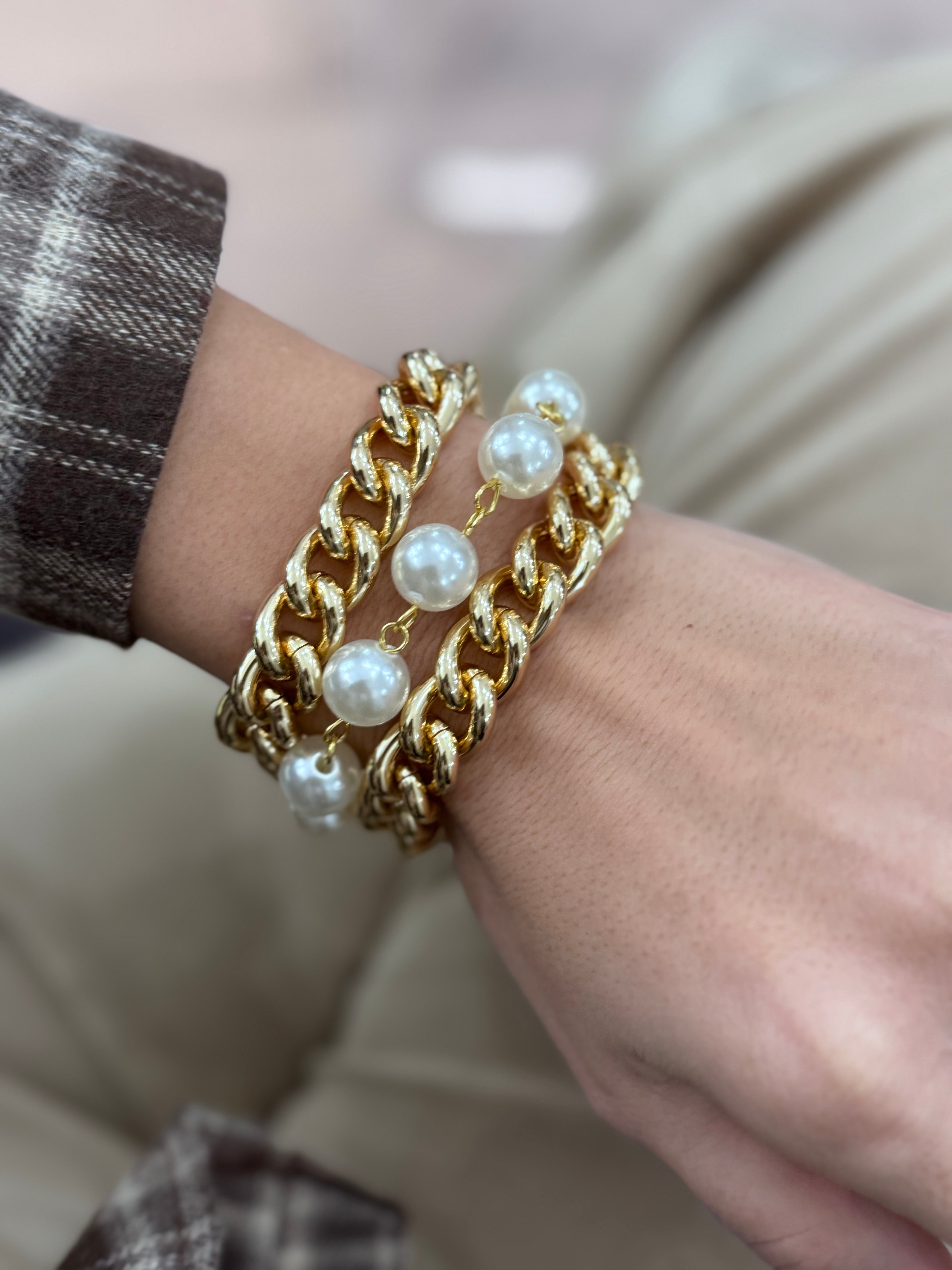 Braccia tre fili con perle