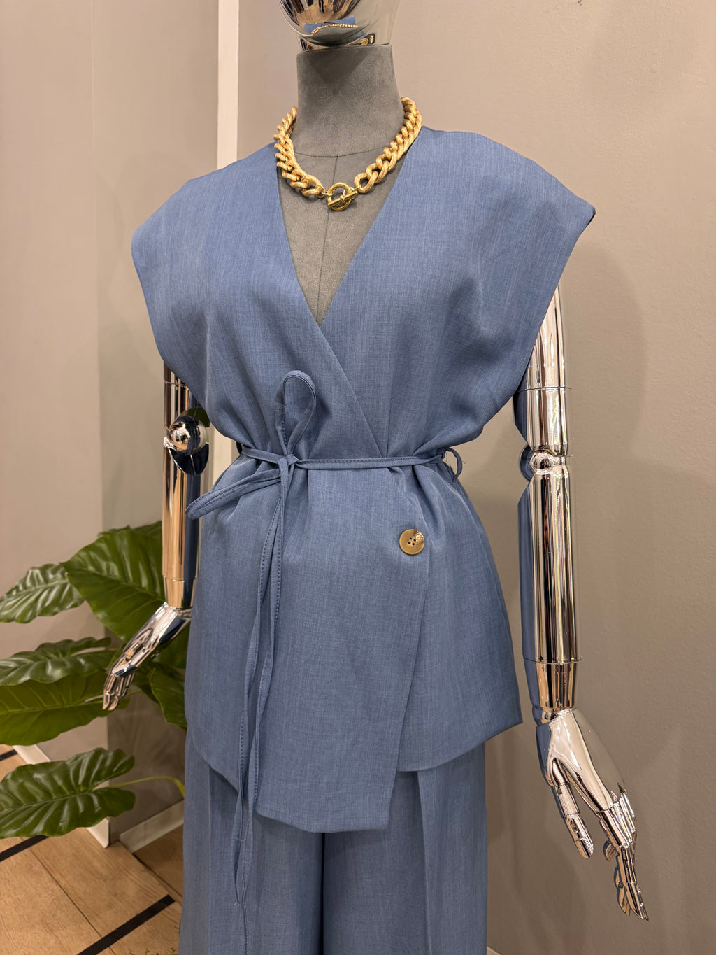 Gilet in chambray - NoMoreBrand