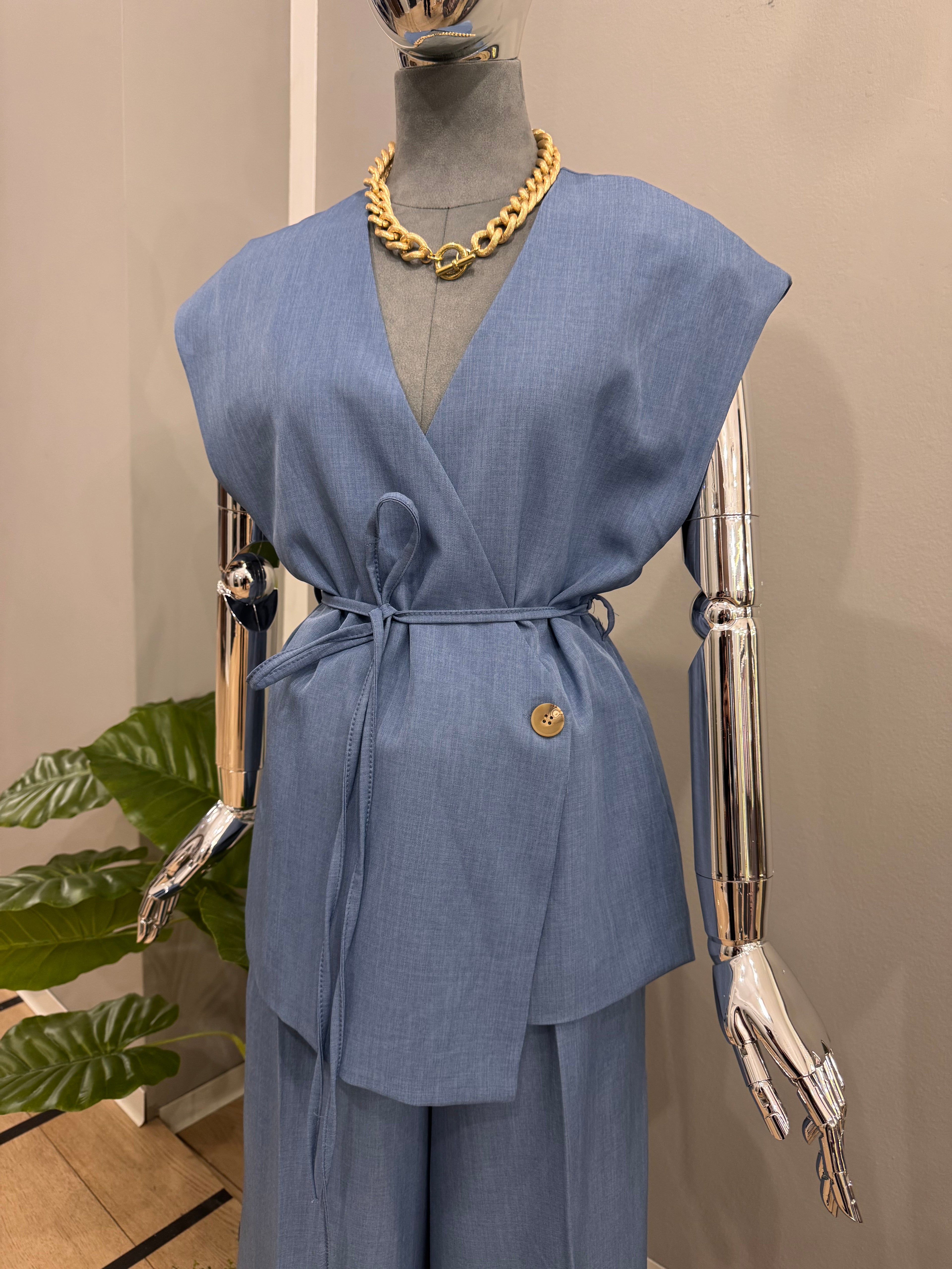 Gilet in chambray - NoMoreBrand