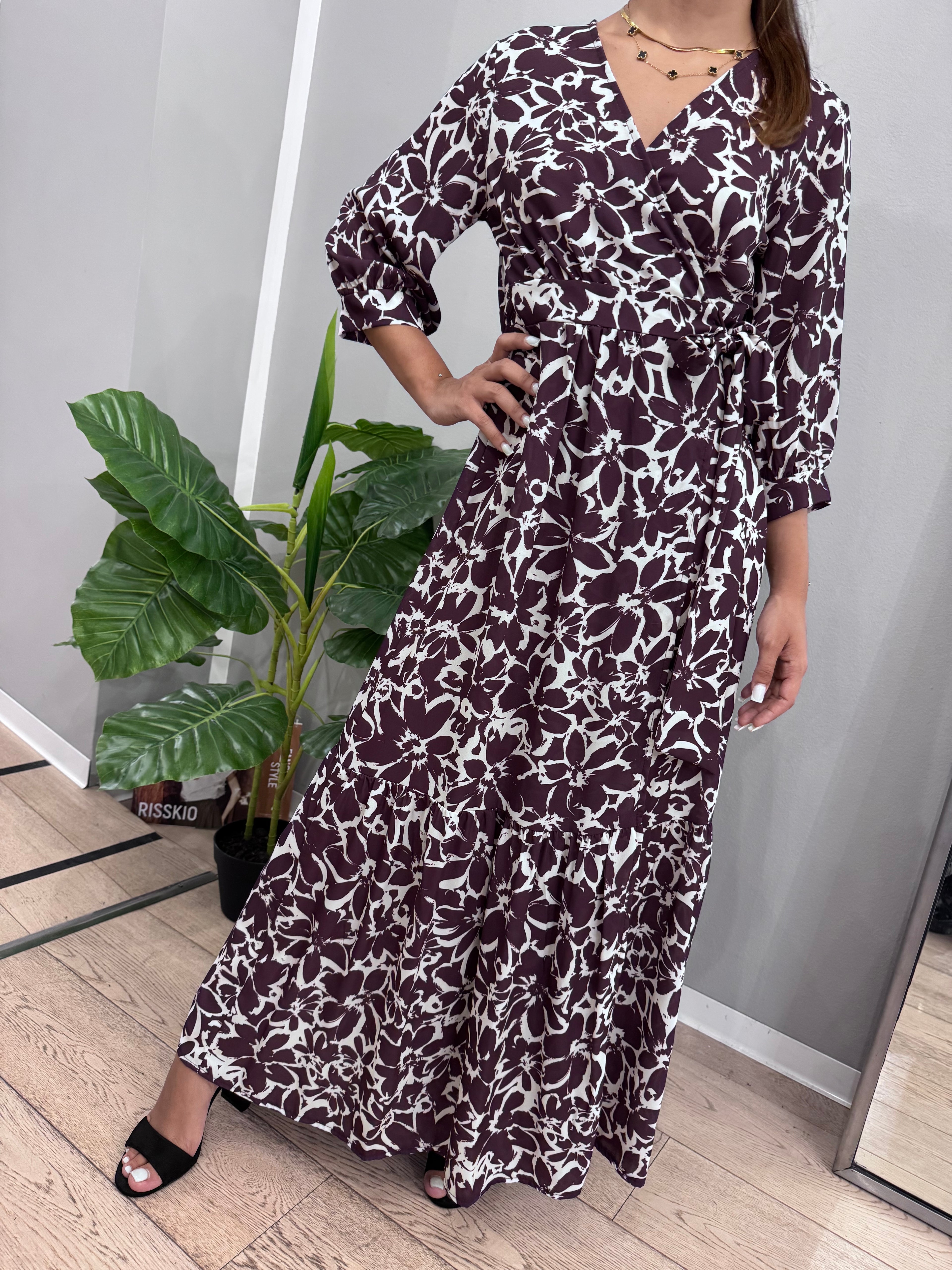 Abito lungo floreale - NoMoreBrand