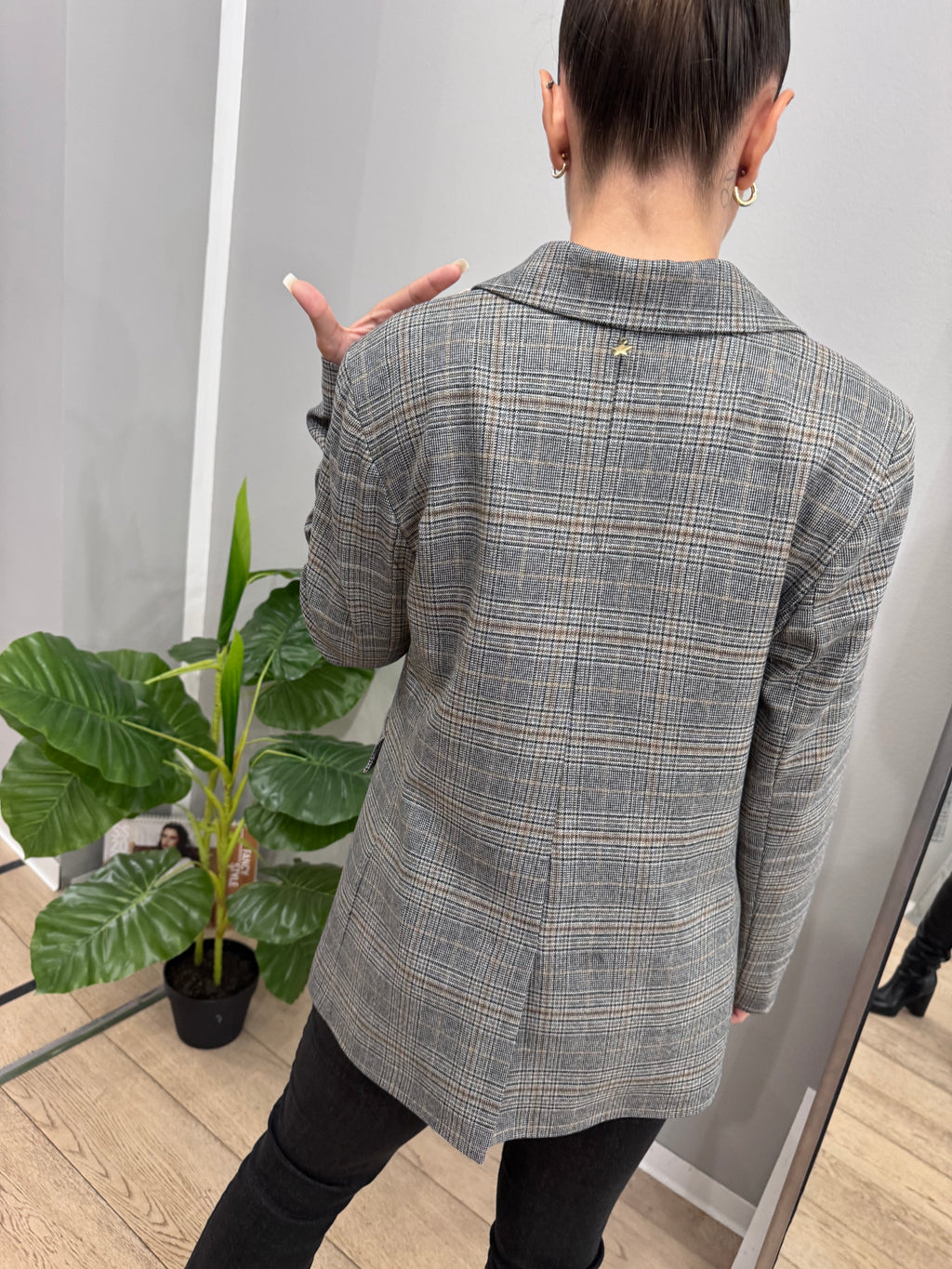 Giacca tartan con applicazioni - NoMoreBrand