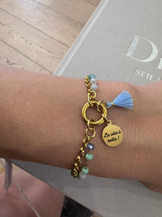 Bracciale melody azzurro Mupaji