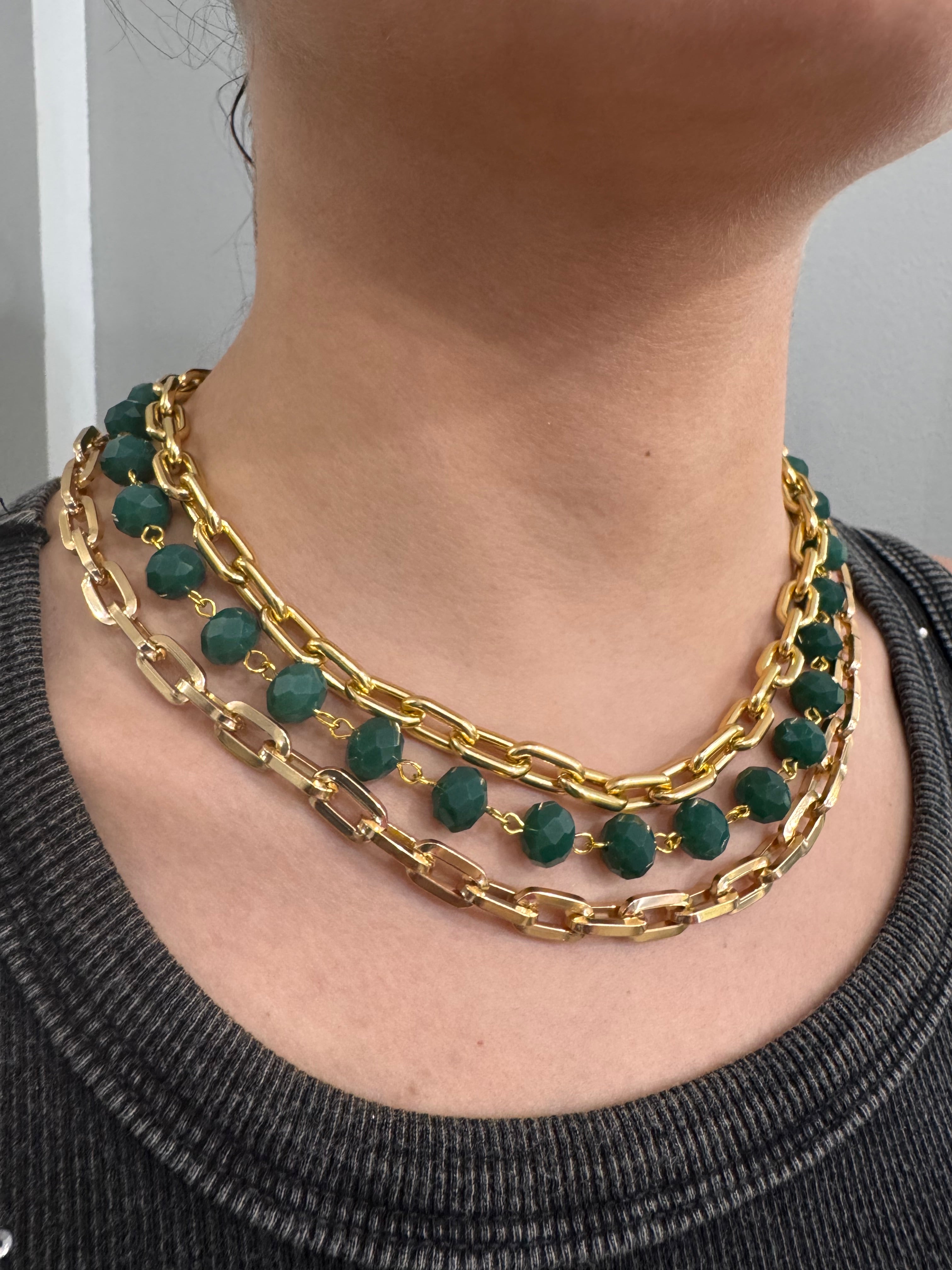 Collana a tre fili con cristalli Mupaji - NoMoreBrand