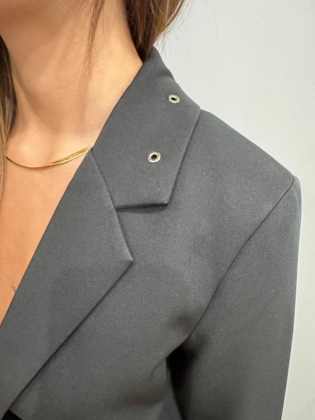 Blazer con cintura e borchie - NoMoreBrand