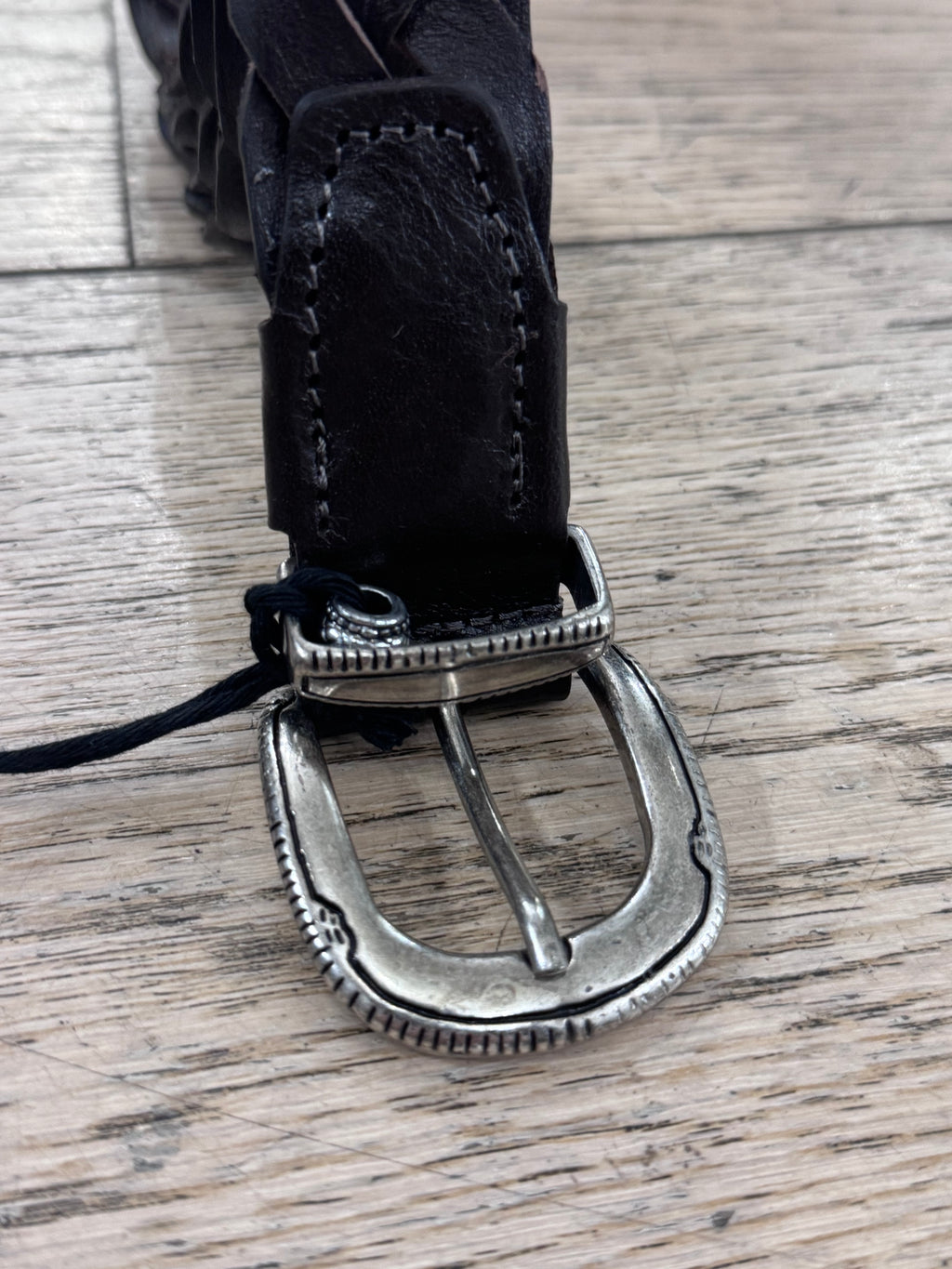 Cintura in pelle intrecciata