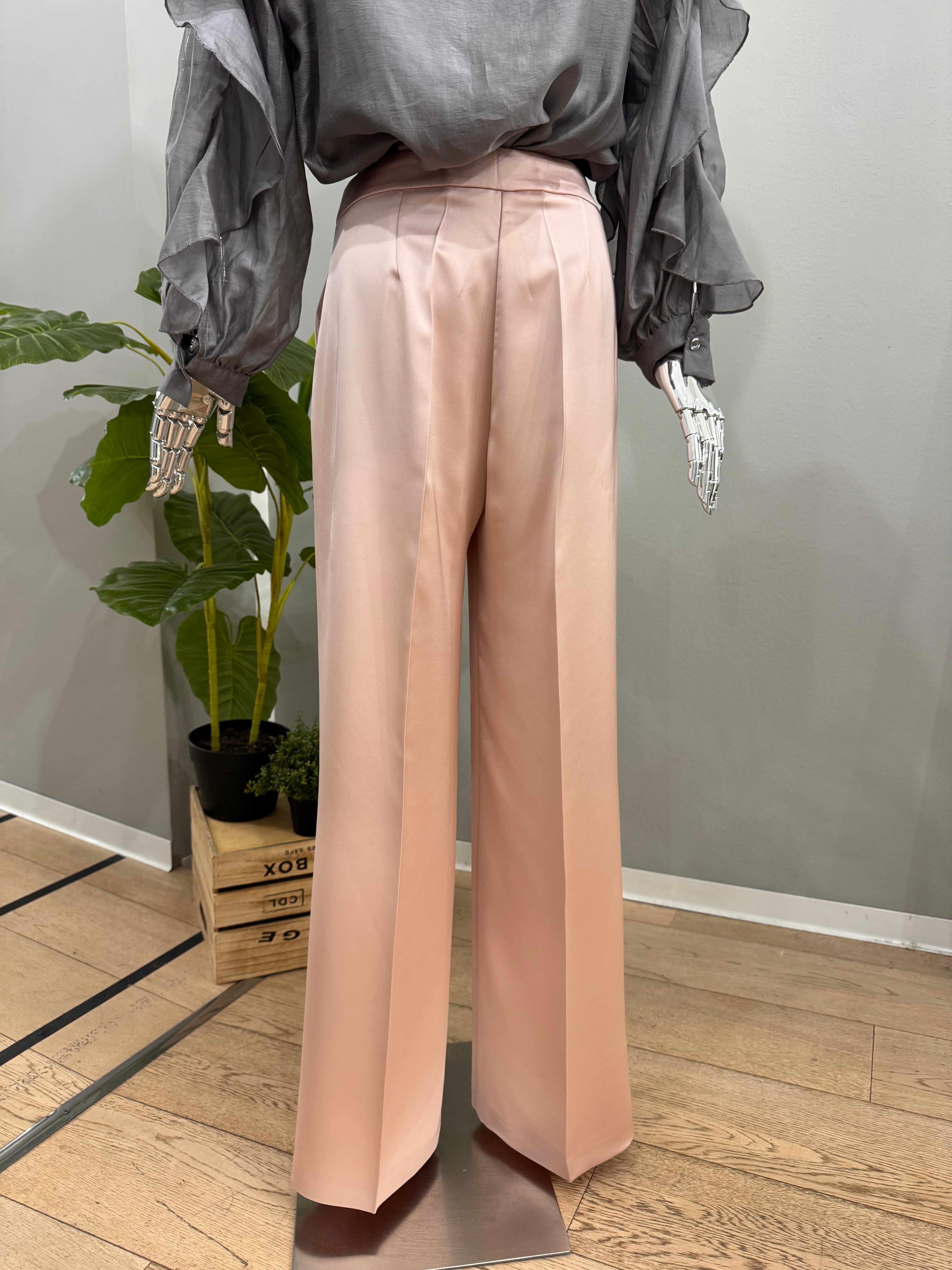 Pantalone a palazzo in raso - NoMoreBrand