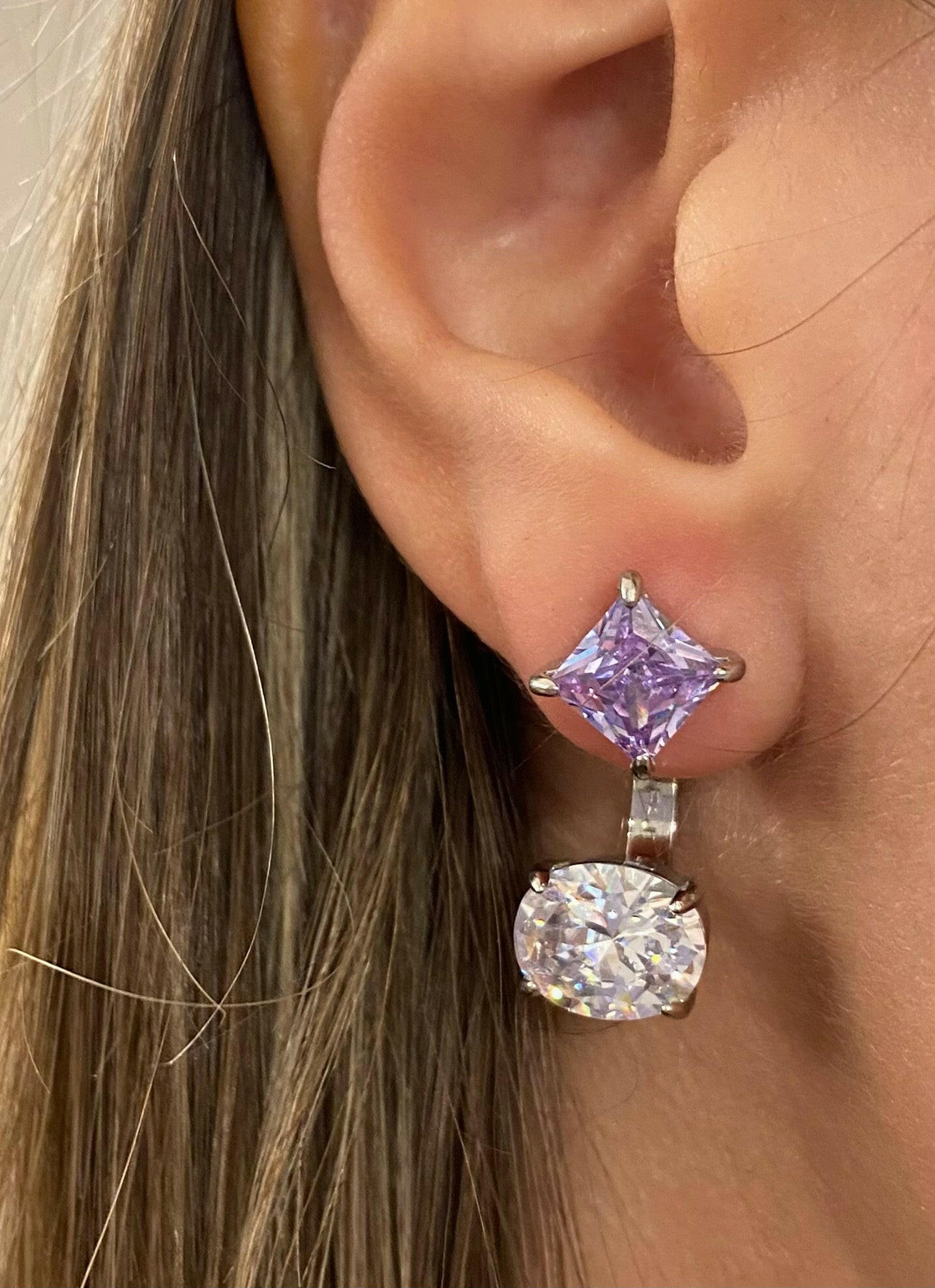 Orecchini Zirconia Argento - NoMoreBrand